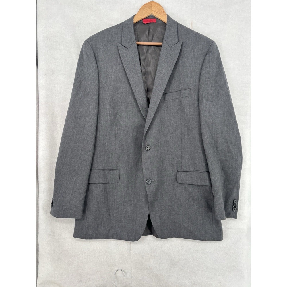Alfani Suit Jacket Blazer Mens Size 46L Slim Fit Gray Sport Coat Wool 2 Button